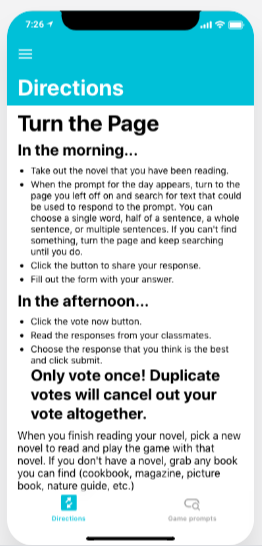 Distance Learning - Novel Studies - Turn the Page - Game Based Learning