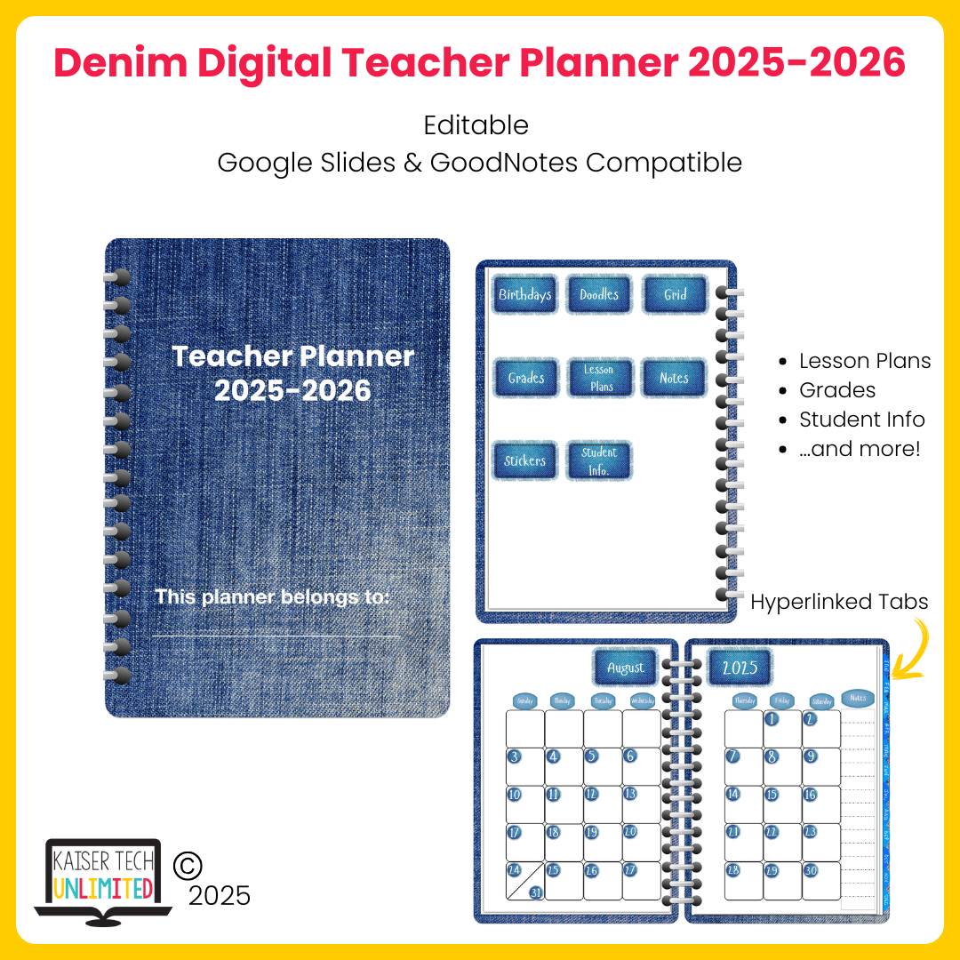 Denim Planner Cover
